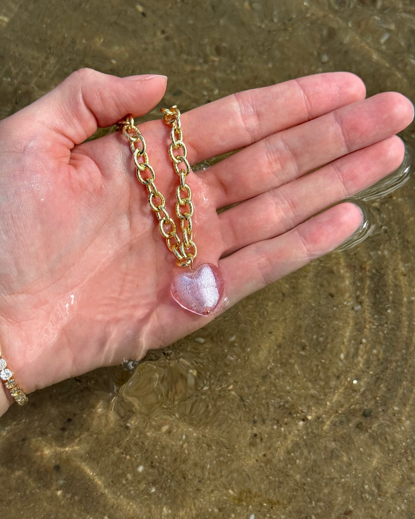 "PINK & BOLD" 14K Gold Gliederkette